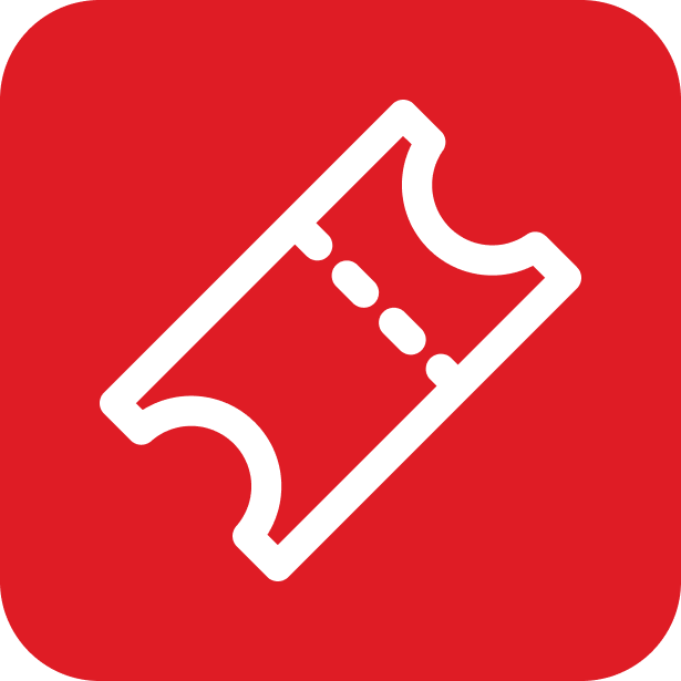 GENERAL(1) Red ticket icon with white outline.